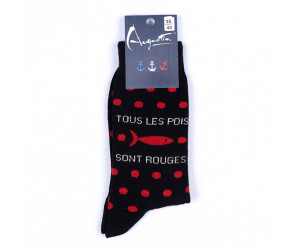 Chaussette Augustin motif bord de mer