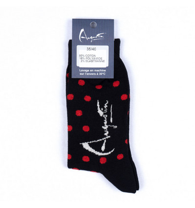 Chaussette Augustin motif bord de mer