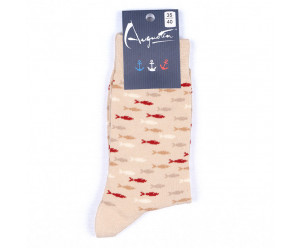 Chaussette Augustin motif bord de mer