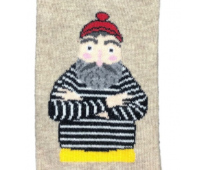 Chaussette Augustin motif bord de mer 2