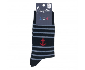 Chaussette Augustin motif bord de mer
