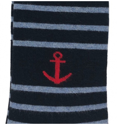 Chaussette Augustin motif bord de mer