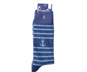 Chaussette Augustin motif bord de mer