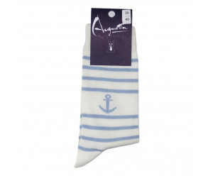 Chaussette Augustin motif bord de mer