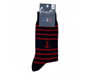 Chaussette Augustin motif bord de mer