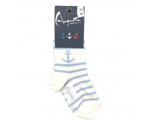 Chaussette Augustin motif bord de mer