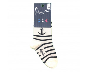 Chaussette Augustin motif bord de mer