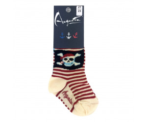 Chaussette Augustin motif bord de mer
