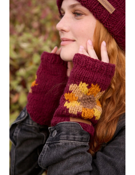 chauffe-main motif fantaisie en laine