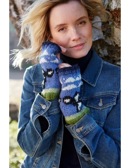 chauffe-main motif fantaisie en laine