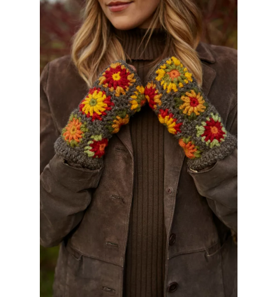 chauffe-main motif fantaisie en laine