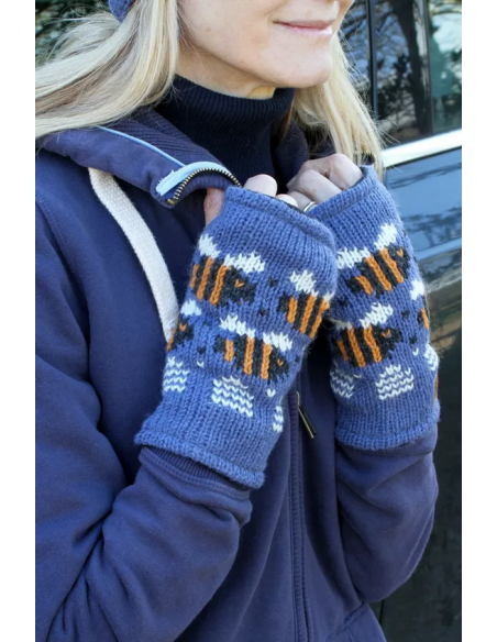 chauffe-main motif fantaisie en laine