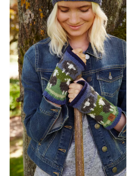 chauffe-main motif fantaisie en laine