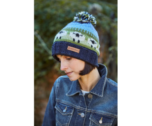 bonnet motif fantaisie en laine