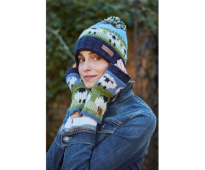 bonnet motif fantaisie en laine 2