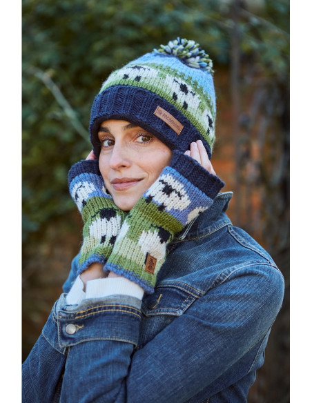 bonnet motif fantaisie en laine