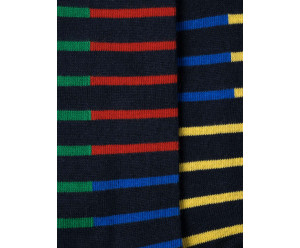 chaussettes fantaisies à rayures multicolors 2