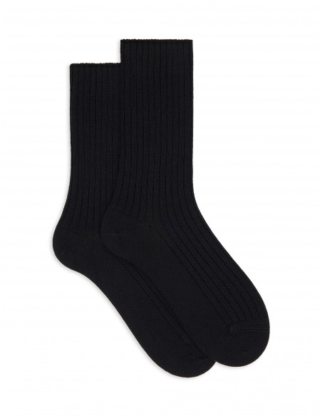 Doré Doré - Laine épaisse à côtes - Noir