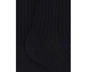 Doré Doré - ribbed socks in thick Merino wool - Black 2