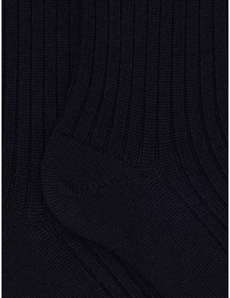 Doré Doré - Laine épaisse à côtes - Marine