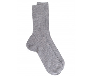 Chaussettes en laine côtelé pour homme