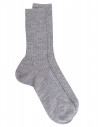 Chaussettes en laine côtelé pour homme