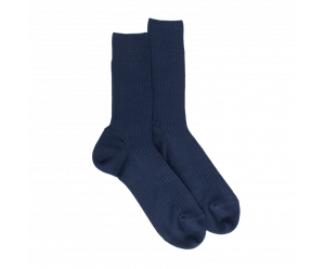 Chaussettes en laine côtelé pour homme