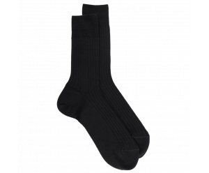 Chaussettes en laine côtelé pour homme