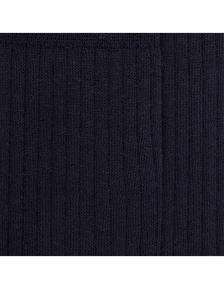 Chaussettes en laine côtelé pour homme