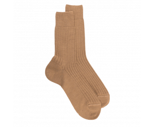 Wool ribbed men socks