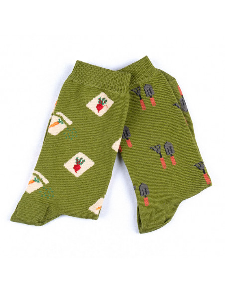 Chaussette à motif humoristique jardinage