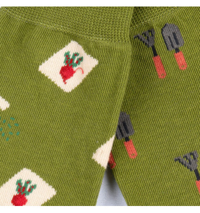 Chaussette à motif humoristique jardinage