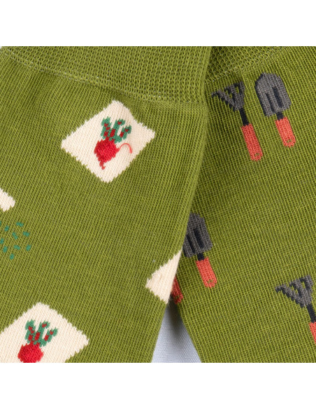 Chaussette à motif humoristique jardinage