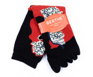 Berthe aux grands pieds - Toe socks - Cat and bird