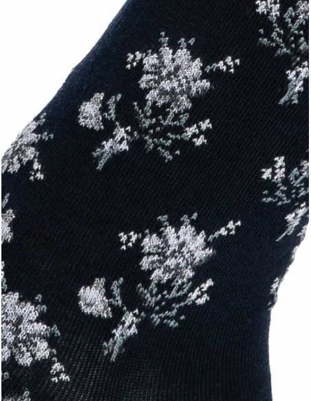 Maison Broussaud  - Fleurs - grises fond marine