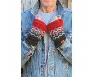 bonnet motif fantaisie en laine