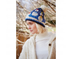 bonnet motif fantaisie en laine