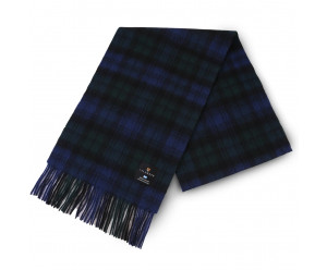 Islander - écharpe vert foncé et marine - 100% Laine