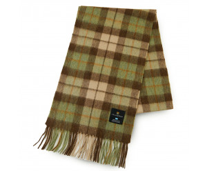 Islander - écharpe vert et marron - 100% Laine