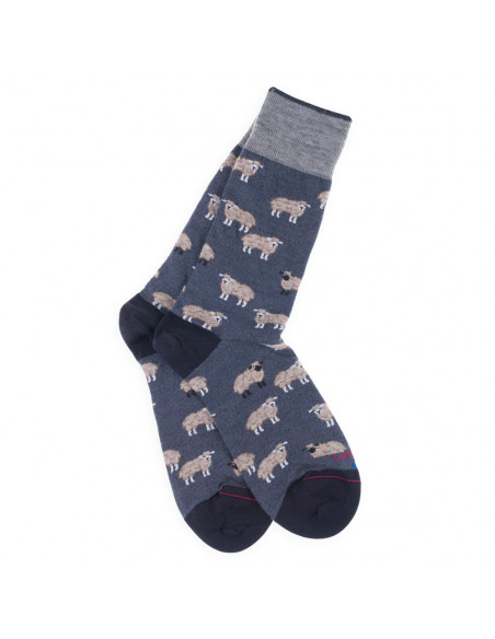 LABONAL - chaussette en laine motifs moutons