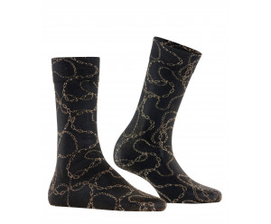 FALKE - chaussette fine en voile motif chaîne dorée