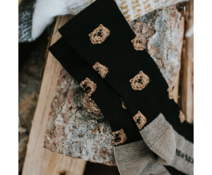 Friday socks - Wool collection - Bear - Black 2
