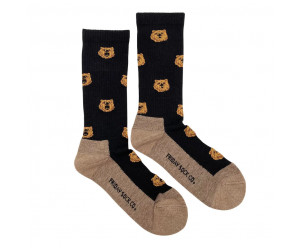 Friday socks - Wool collection - Bear - Black