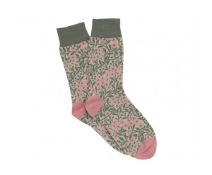 Corgi - chaussette liberty, imprimé daisy, vert