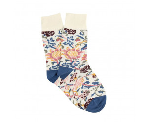 Corgi - chaussette liberty, imprimé evenlode, blanc