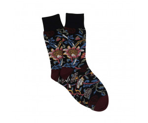 Corgi - chaussette liberty, imprimé evenlode, noir