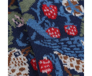 Corgi - chaussette liberty, imprimé strawberry bleu 2