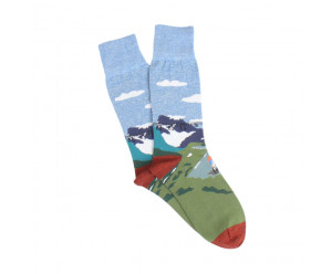 Corgi - chaussette Vélo en haute montagne