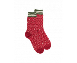 Doré Doré - Wool socks red and green, glitters