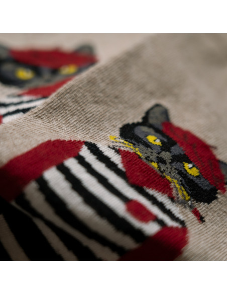 chaussette chat artiste rigolo